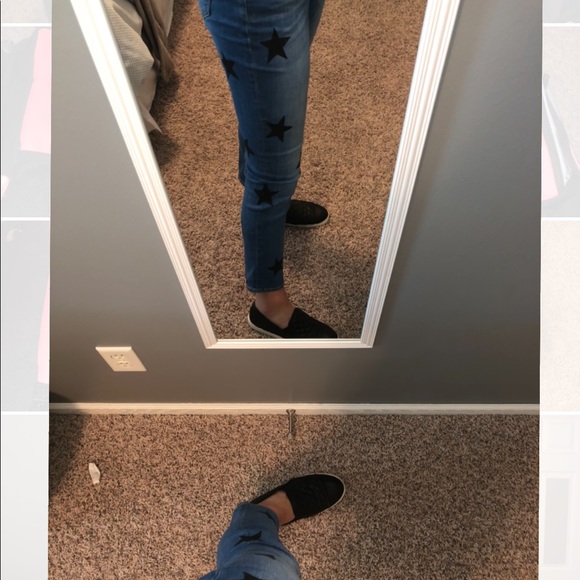 SOLD jeans with black stars - Picture 3 of 3